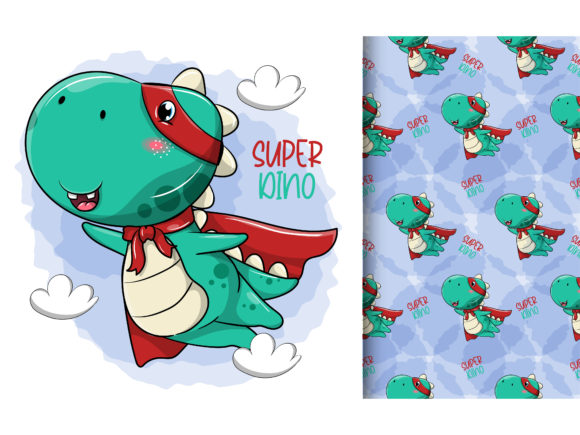 Download Cute Cartoon Hero Dinosaur - Cartoon hero Collection