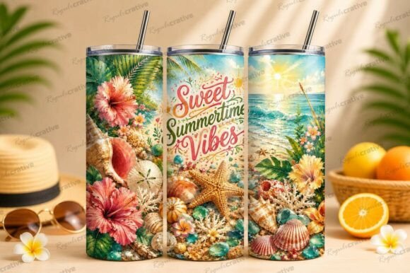 Download Sweet Summertime Vibes Beach Tumbler PNG - Beach tumbler png Collection